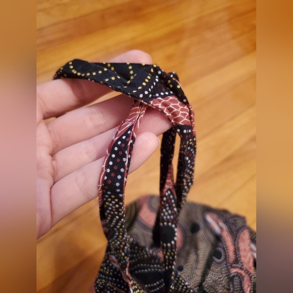 Anthropologie Corey Lynn Calter "Ibiza blouse" halter style. Snake. Bow. Size M. - Picture 11 of 12